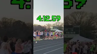 Mile Progression (4:23-4:09) from Sophomore Year  #Shorts #mile #highschoolsports #1600m