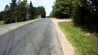 Short longboard downhill bomb, top speed 38 mph