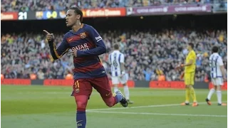 Neymar 1st gol FC Barcelona vs Real Sociedad 4 - 0  28/11/2015