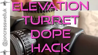 Rifle Scope Elevation Turret DOPE Hack