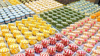 Korean Street Food! Making seashell-shaped and various character macarons / 마카롱 뚱카롱 디저트