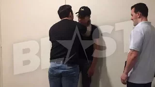 Jean-Claude Van Damme and Green Power Ranger Jason David Frank Fight at Comic Con