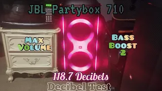 🔌JBL Partybox 710 Max Volume Decibel Test