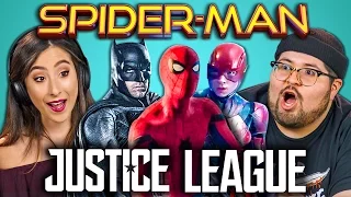 COLLEGE KIDS REACT TO SPIDER-MAN: HOMECOMING + JUSTICE LEAGUE TRAILERS