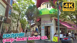 Eskisehir Walking Tour with Music | Bazaar - Ismet Inonu Street | 4K Virtual Walks in Turkish Cities