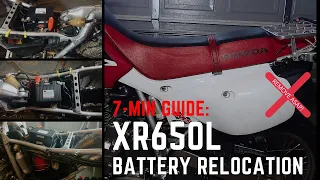 How To: Battery Relocation Mod on XR650L