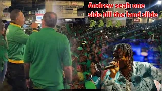 PM Andrew Holness Use Masicka song and mash up the place|big political party in portland