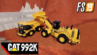 FS19 NEW CATERPILLAR 992K LOAD LIMESTONE MINING CONSTRUCTION ECONOMY MAP V2 DAY#5 FARMING SIMULATOR