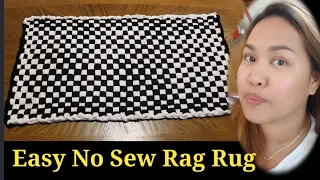 Easy No Sew Rag Rug | Using Old Tshirt Rag Tutorial by miro zuber