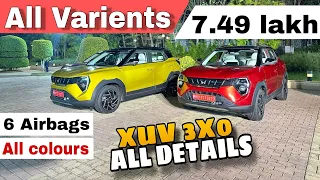 Mahindra XUV 3XO ALL VARIENTS MAJOR CHANGES || All Varient