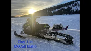 Day 1 RIDE IN MCCALL IDAHO. ARCTIC CAT ALPHA ONE 165.