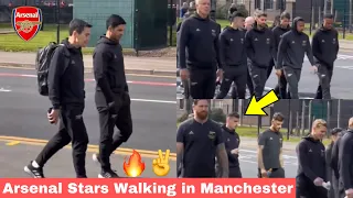 Arsenal Storm Manchester!🔥Arsenal Stars “Spotted” Walking in Manchester🔥Man City vs Arsenal,Arteta