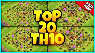 New BEST TH10 BASE WAR/TROPHY Base Link 2023 (Top20) Clash of Clans - Town Hall 10 Farm Base