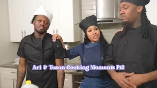 Ari & Tuson Cooking Moments Pt2😂🫶🏽 ft funnymarco