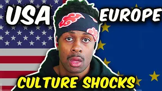 AMERICAN REACTS TO  THE BIGGEST EUROPEAN VS USA CULTURE SHOCKS