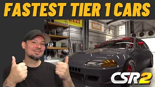 CSR2 top 10 fastest Tier 1 Cars