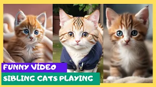 Hilarious Moments of Funny Cat Siblings! 🐱 | Cute Kittens Having Playtime Fun 🐾❤️