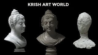 Gandhara style Buddha ||@sculpture full making video || #Sculpting#Gandharabuddha #buddhatutorial#
