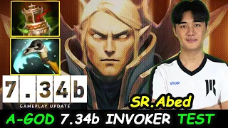 ABED TEST INVOKER Spirit Vessel Build NEW PATCH 7.34B Dota 2