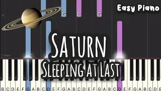 Sleeping at Last - Saturn (Easy Piano, Piano Tutorial) Sheet