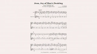 Jesu Joy of Man's Desiring Oboe/English Horn Duet Sheet Music
