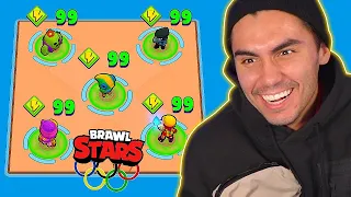 TESTEI TODOS OS LENDÁRIOS COM 99 POWERCUBES!! OLIMPÍADAS BRAWL STARS