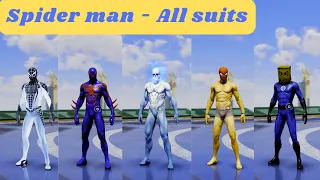 Marvel's Spider-Man Remastered - All Suits showcase | 4K Ultra Settings HDR DLSS