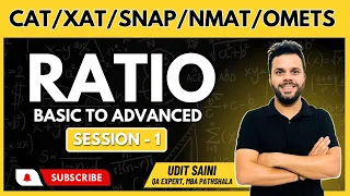 Ratio Session-I || Basic to Advanced || CAT & OMETs Preparation || CAT || By Udit Sir #cat_2023