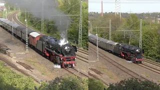 Schnellzugdampf im Blockabstand | 01 180 und 01 150 an der Ruhr (4K)