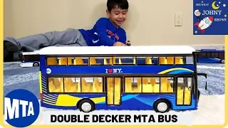 Johny Unboxes NEW MTA Double Decker Bus Toy