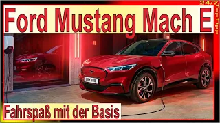 Ford Mustang Mach E ✔ Fahrspaß mit der Basis [ eAuto Fahrbericht ] eMobilität - außen & innen