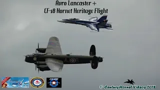 Community Charity Airshow 2018- Avro Lancster and CF-18 Hornet Heritage Flight