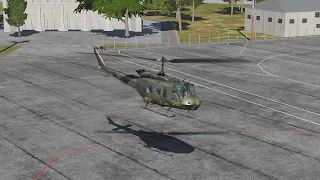 DCS - Uh-1 Huey Extreme Storm Hover Practice
