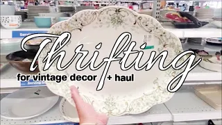 Thrift With Me For Vintage Home Decor +Haul