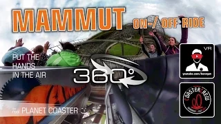 360° Mammut Wooden Roller Coaster | 4K 360 video VR on-ride POV | Tripsdrill Holzachterbahn