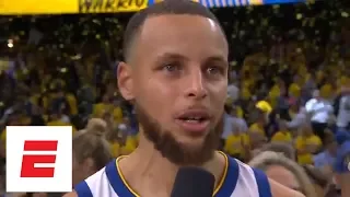 Steph Curry explains on-court exchange with LeBron James [Game 1, 2018 NBA Finals] | ESPN