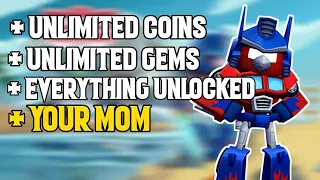Angry Birds Transformers Mod Apk Unlimited Coins amd Gems ( everything unlocked ) | Media fire