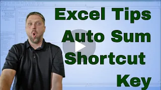 Excel Tip - Auto Sum with a keyboard shortcut