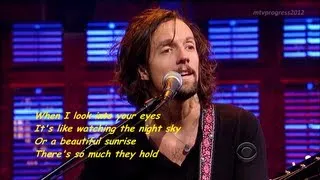 Jason Mraz - I Won't Give Up [ live on David Letterman 2012 ] ( lyrics )