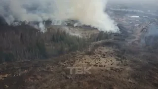 Поселок в дыму. В Таежном горит свалка от лесопилки