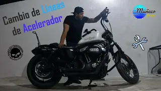 Cambio de lineas de acelerador Harley Davidson Sportster