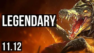 RENEKTON vs RUMBLE (TOP) | 17/1/3, 10 solo kills, Legendary, 1.1M mastery | NA Grandmaster | v11.12