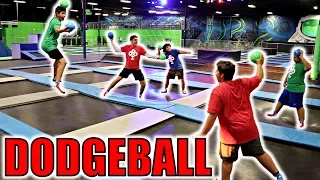 EPIC DODGEBALL GAME IN WORLD'S LARGEST TRAMPOLINE PARK!!