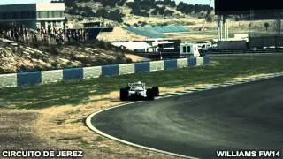 Playing Codemasters F1 2013 - Circuito De Jerez (w/ all classic Williams Cars)