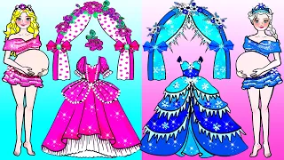 Costumes Pink Bride vs Blue Bride - Barbie Wedding Handmade - Lovely Barbie