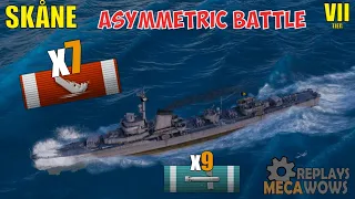 Skåne | Asymmetric Battle | 7 Kills & 71k Damage | World of Warships Gameplay