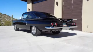 1960 Chevrolet Biscayne 496 CI V8 aka Bisquik in Black & Ride on My Car Story with Lou Costabile