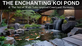 Exploring The Art of Wabi Sabi Inspired Courtyard Design & The Enchanting Koi Pond's Natural Beauty