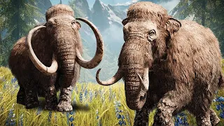 Caçando MAMUTES com o URSO-DAS-CAVERNAS  -  Brutal Prehistoric Beast fights in Far Cry Primal!