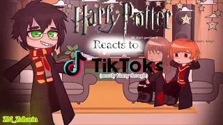 ── { ᴢɴ } Harry potter reacts to tiktoks ──